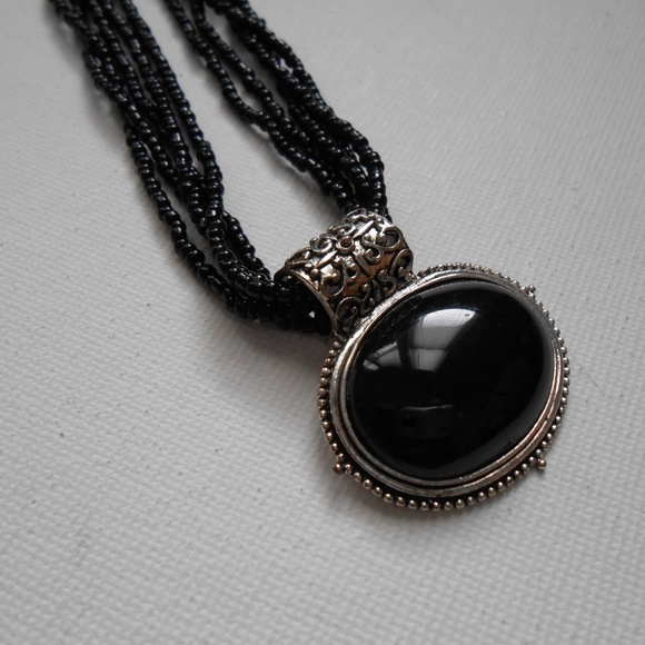 Seed Bead Pendant Necklace - Picture 2 of 6